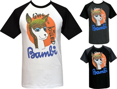 Herren Seditionaries Raglan T-Shirt Wer hat Bambi getötet? Original Punk Rock 1977