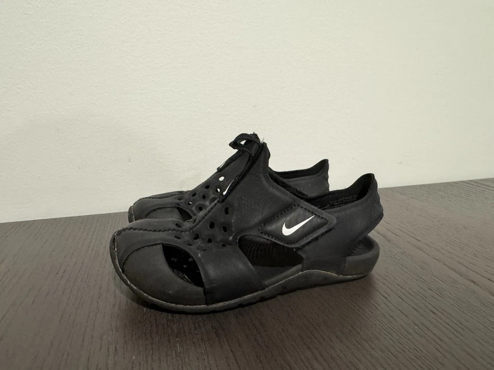 Черные сандалии Nike Sunray 11 11c Protect для мальчиков 943826-001 летние пляжные водные - Изображение 2 из 4