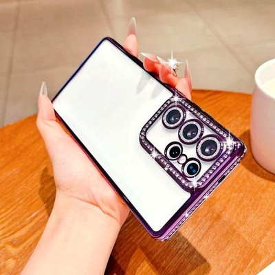 Diamond Case For Various Phone Bling Rhinestone Clear Flash Cover Skin Glitter