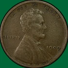 1909 Lincoln Wheat Cent Very Fine VF Coin #40967