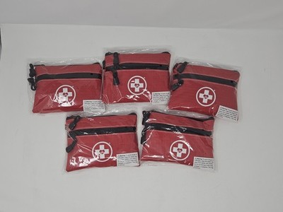 [5 Pack] Swiss Safe 2-in-1 First Aid Kit for Car, Travel & Home, 64 Piece