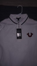 True Religion Men's White Polo Shirt