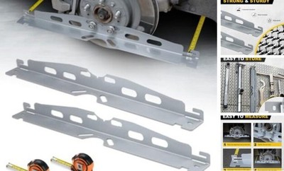2-Pack Wheel Alignment Plates Tool Kit with Measuring Tapes, Car Toe Silver