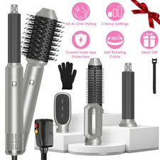 700W Hot Air Styler 6-IN-1 Volumizer Straightener Curler Dryer Hair Dryer Brush