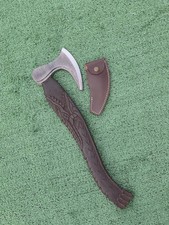 HAND FORGED Carbon Steel Viking VALHALLA Axe Tomahawk Throwing Axe, Sheath AXE-7