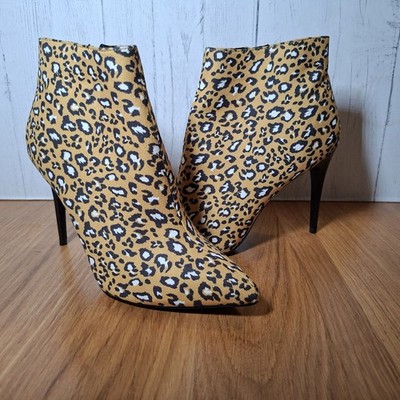 New Look Stiefeletten Größe 6 gelb gemustert 4''-Absatz 