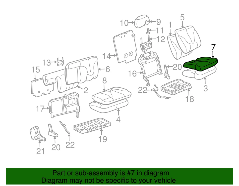 Funda Cojín Original GM 19127892 CANTIDAD 1 Foto 2 de 2