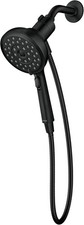 Moen 220H2BL Verso Handshower, Detachable Round Shower Head & Hose - Matte Black