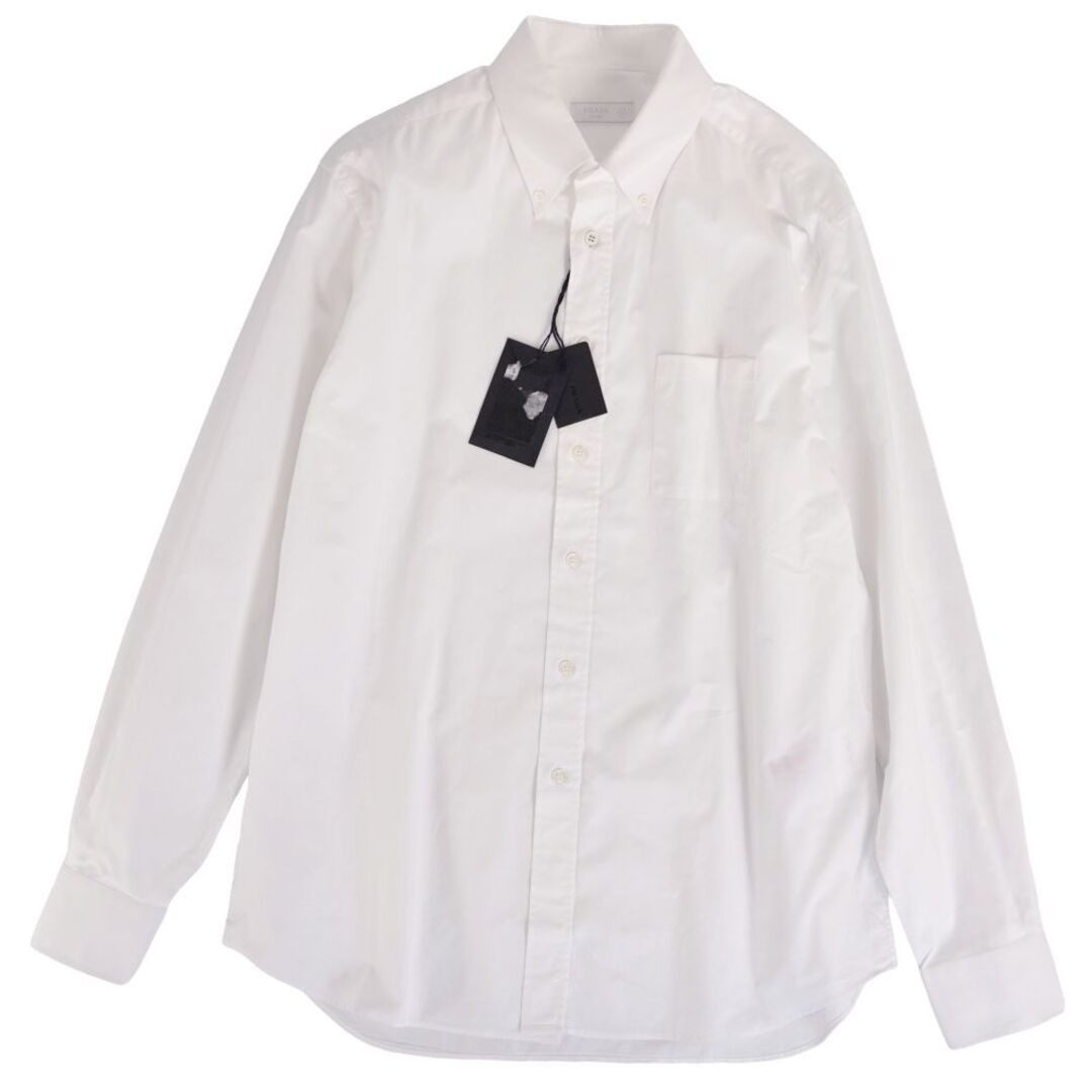 PRADA Shirt Long Sleeve Cotton Top Men's 43 17 White Used MOLO-0