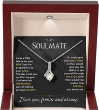 To My Soulmate Necklace for Women, Soul Mate Jewelry for Women, Future Wife Gift