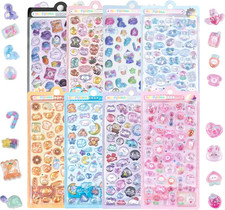3D Puffy Stickers 8 Sheets 500 Kawaii Stickers for Phone Case  Handbooks  