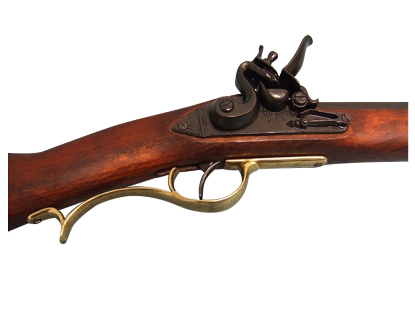 Denix Non-Firing Replica of Kentucky Long Rifle LARP Full Size Wood and ...