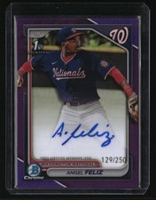 2024 Bowman Chrome Angel Feliz Prospects Autographs Purple Refractors #/250