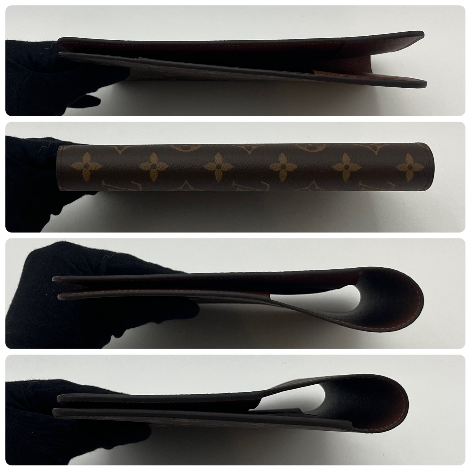 Louis Vuitton Monogram Agenda Bureau R20100 Note Cover Brown RFID A230 thumbnail 6