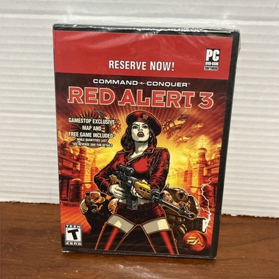 Red Alert 3 GameStop Exclusive Map PC DVD-Rom W/ Command Conquer Red Alert 2 NEW
