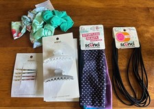 Scunci Assorted Hair Accessories Rhinestone Clips Bands, Headwraps , Claw Clips