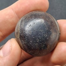 Autentico antico amuleto himalayano tibetano Dzi Luk Mik occhio di capra agata perline