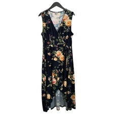 J for Justify Dress Sz 1X Dress with Flowers Butter Soft Sleeveless Floral