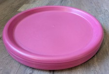 PackerWare Pink Dinner Plates Set of 8 Plasti...