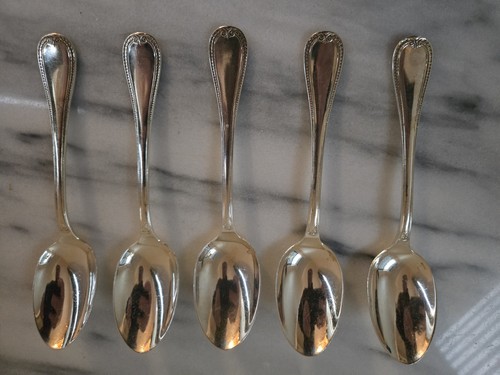 5er Set Christofle MALMAISON Versilbert Esslöffel 9 7/8" Tränenform - Bild 2 von 7
