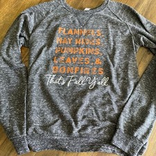 Jerzee Women's Fall Crewneck Sweatshirt Gray Size SMALL