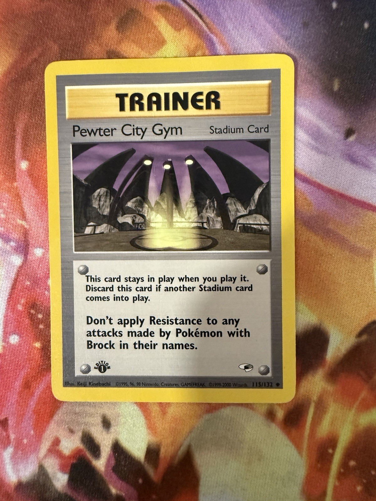 PEWTER CITY GYM - 115/132 - 1st Edition Gym Heroes - Pokemon Card - HP