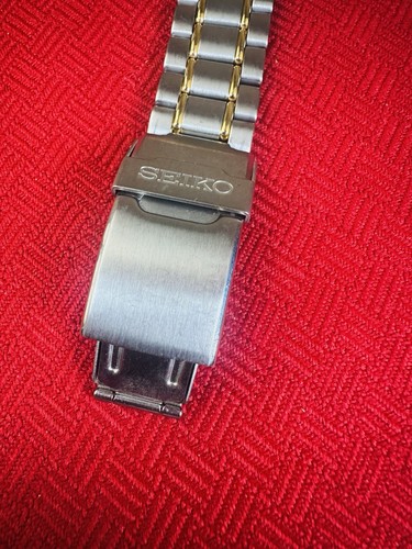 NOS Seiko 7T32-6D39 Quartz Chronograph Sports 150 Red Dial Watch No Movmt Parts - Picture 8 of 9