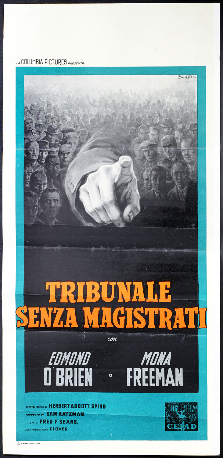 Locandina originale film TRIBUNALE SENZA MAGISTRATI (1957) - Regia di Fred F. Sears