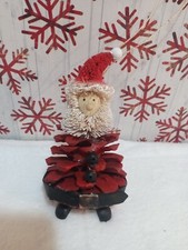 Vintage Pine cone Pinecone Santa Claus Ornament 4" Christmas Tree Handmade