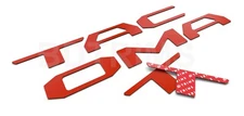 Red | Raised ABS Plastic Letters Inserts fits Toyota Tacoma 2016-2023 | Tailgate