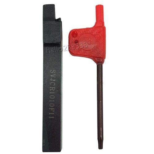 Soporte de herramientas de torneado externo para torno 93° SVJCR1010H11 + inserto de carburo VCMT110304 - Imagen 5 de 6
