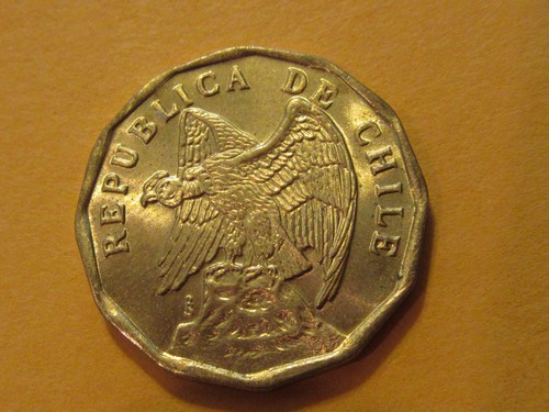 1975 Chile 5 centavos condor nice bird coin UNC  very nice coins ebayship