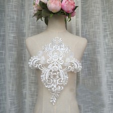 Sale Lace Trim Women Dress Embroidery Motif Floral Clothing Costume Applique 1PC