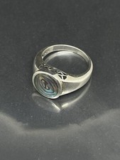 Sterling Silver 925 Abalone Mother of Pearl Shell 8.25 Ring 4.66g
