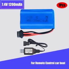 1Pcs 7.4V 1200mAh Rechargeable Li-ion Battery with SM-4P Plug for RC car boat