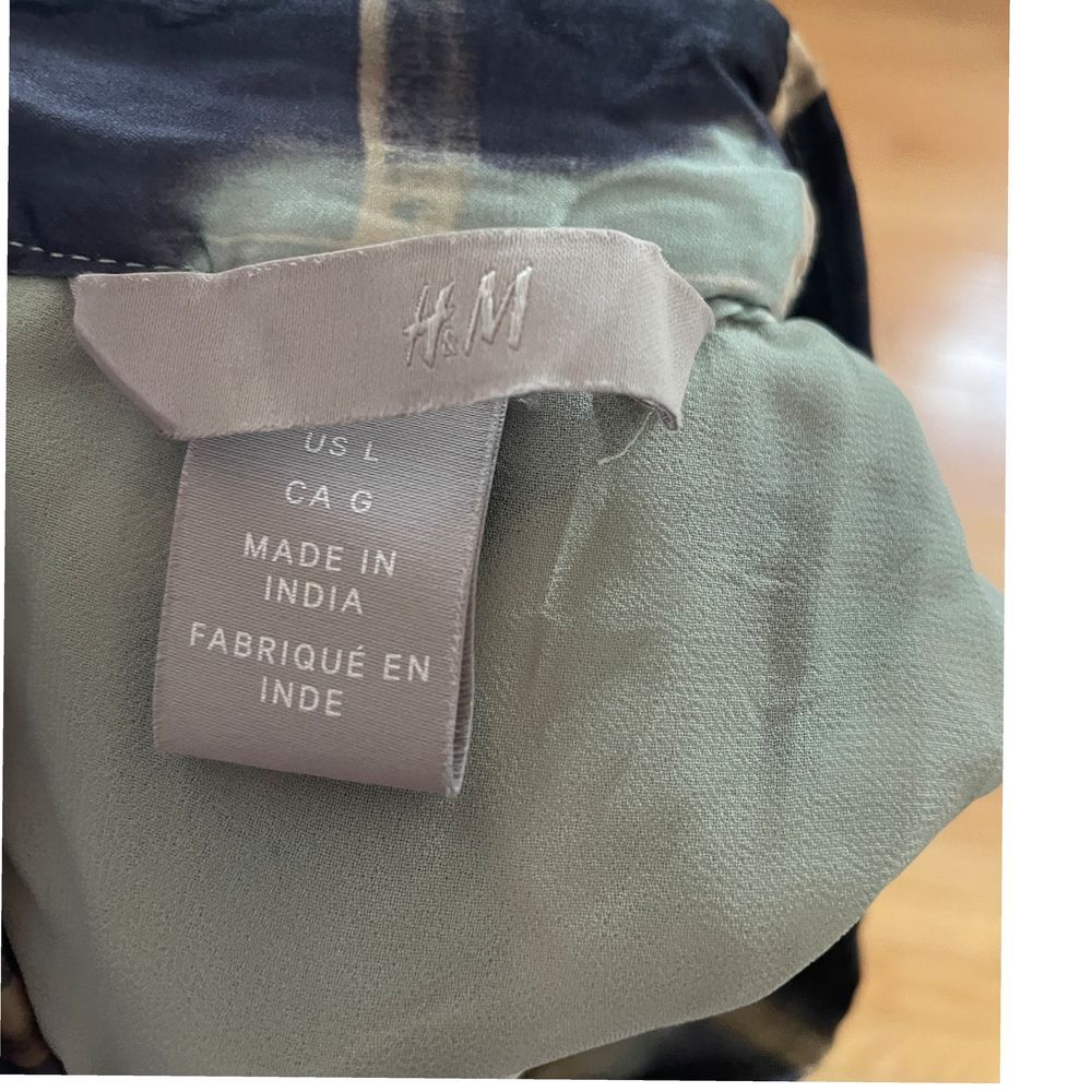 Women's h&m abstract print keyhole tie back dress size large thumbnail 4