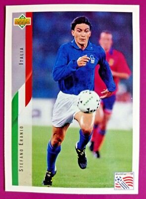 S. ERANIO ,ITALY-N.133-WORLD CUP USA 94 COLLECTIBLE CARD DELLA UPPER D.E.C.K.