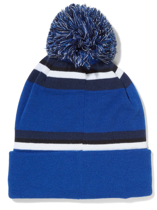 Gorro para hombre SPYDER Icebox Pom - AZUL ELÉCTRICO - Forrado en vellón Tejido Logo Foto 2 de 2