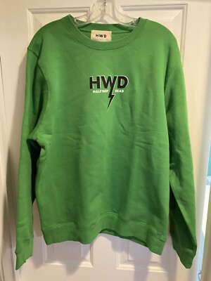 Halfway Dead Green Pullover Sweater Size Large