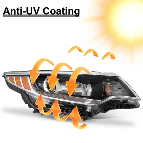 For 2016 2017 2018 Kia Optima LED DRL Headlights w/ Bulbs Headlamps Left & Right - Picture 8 of 21