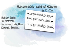 Rub on Sticker unentbärlich zaubärhaft Klö...