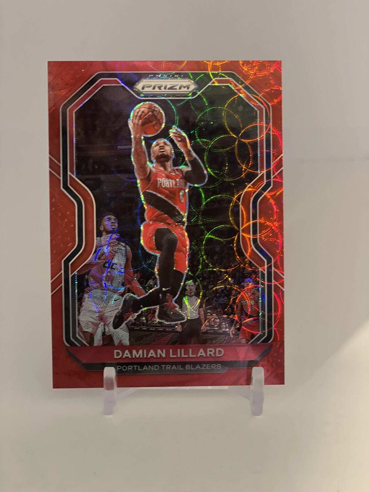 2020-21 Panini Prizm Basketball Choice Red Prizm #173 Damian Lillard /88  A2