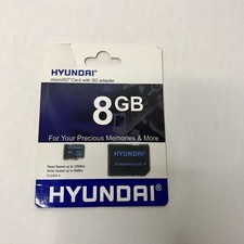 Hyundai 8GB Flash Class 4 Micro SD Memory with Adapter 20MB/S Read Speed