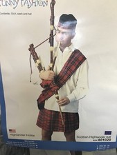 Highlander Scottish Costume Kilt by Funny Fashion standard size great quality