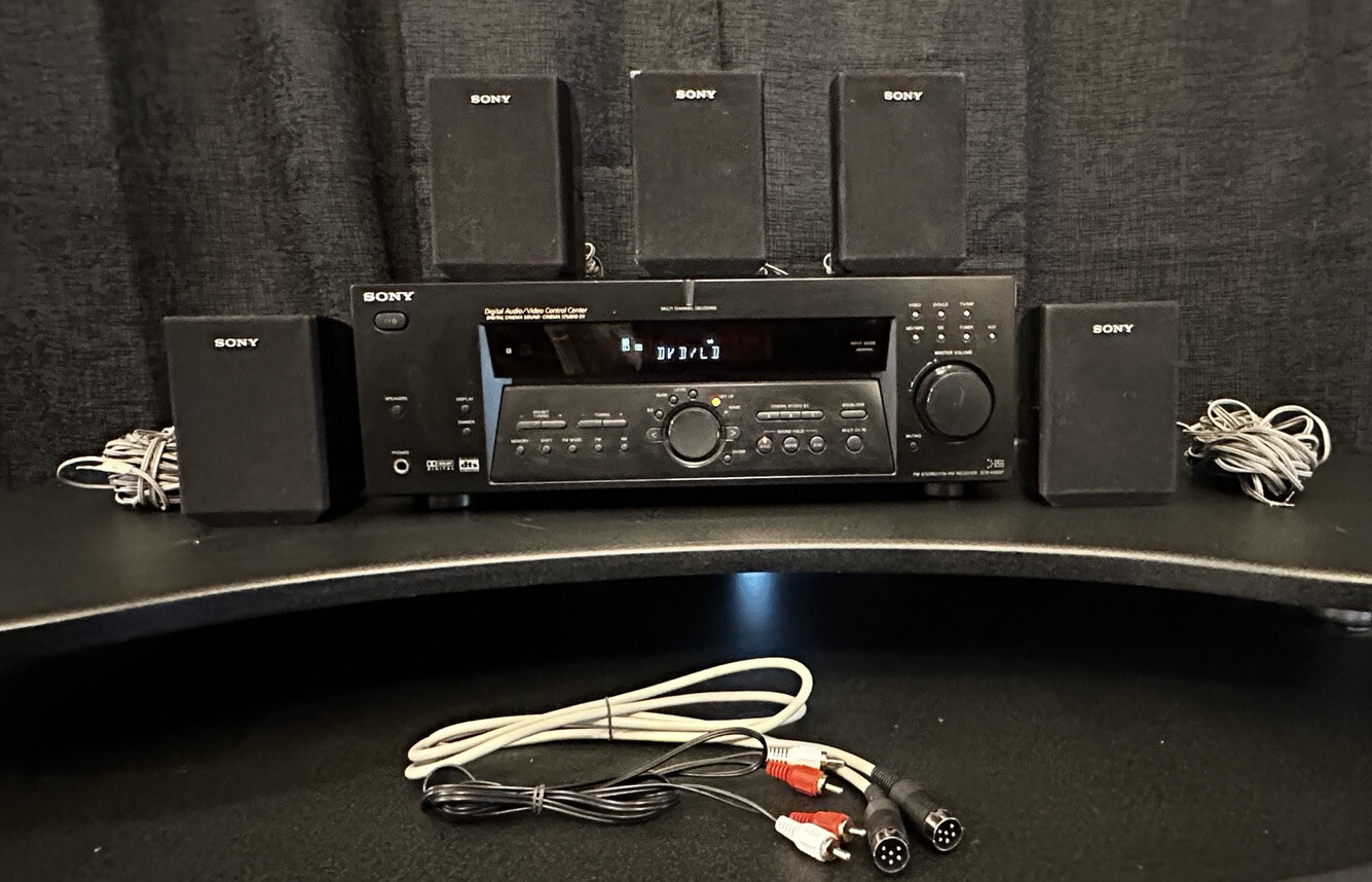SONY Digital Surround Sound Stereo Receiver with 5 Speakers Model STR