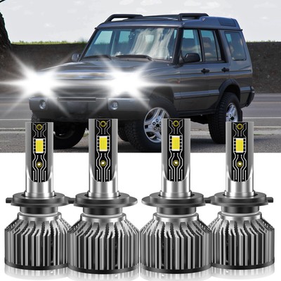 For Land Rover Discovery 2003-2019 LED Headlight High Low Beam Bulbs 6500K H7+H7