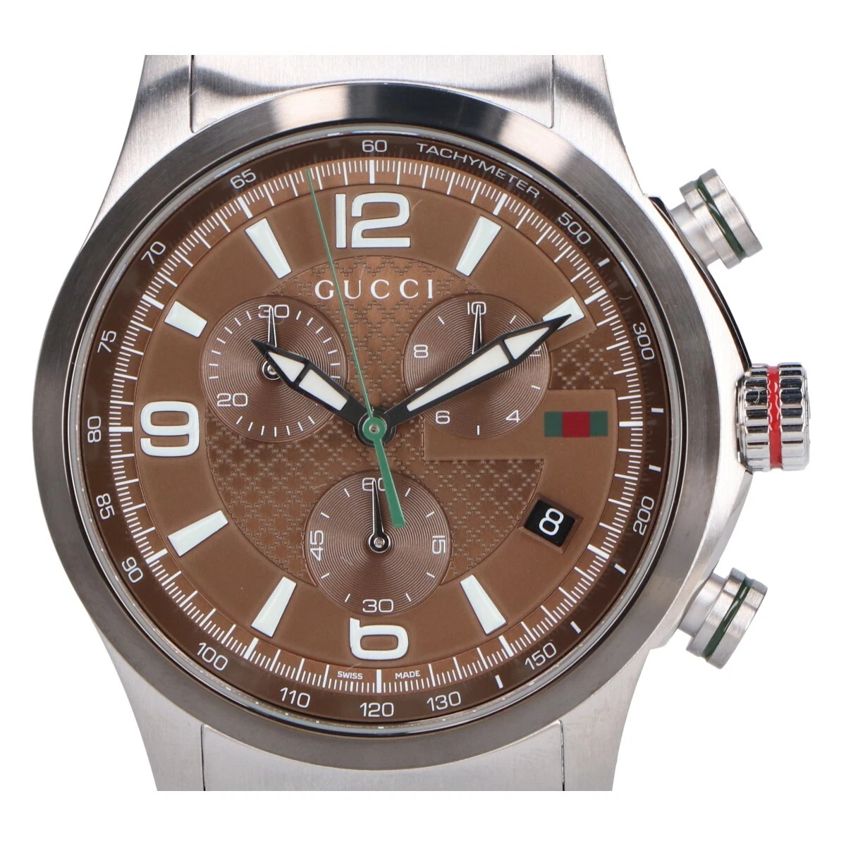 Montres chrono intemporelles à quartz argentées GUCCI YA126289 126,2 G