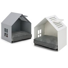 Heavy Duty Puppy House Steel Pet Cage Ins Dog Bed for Small Dogs w/Soft Cushion