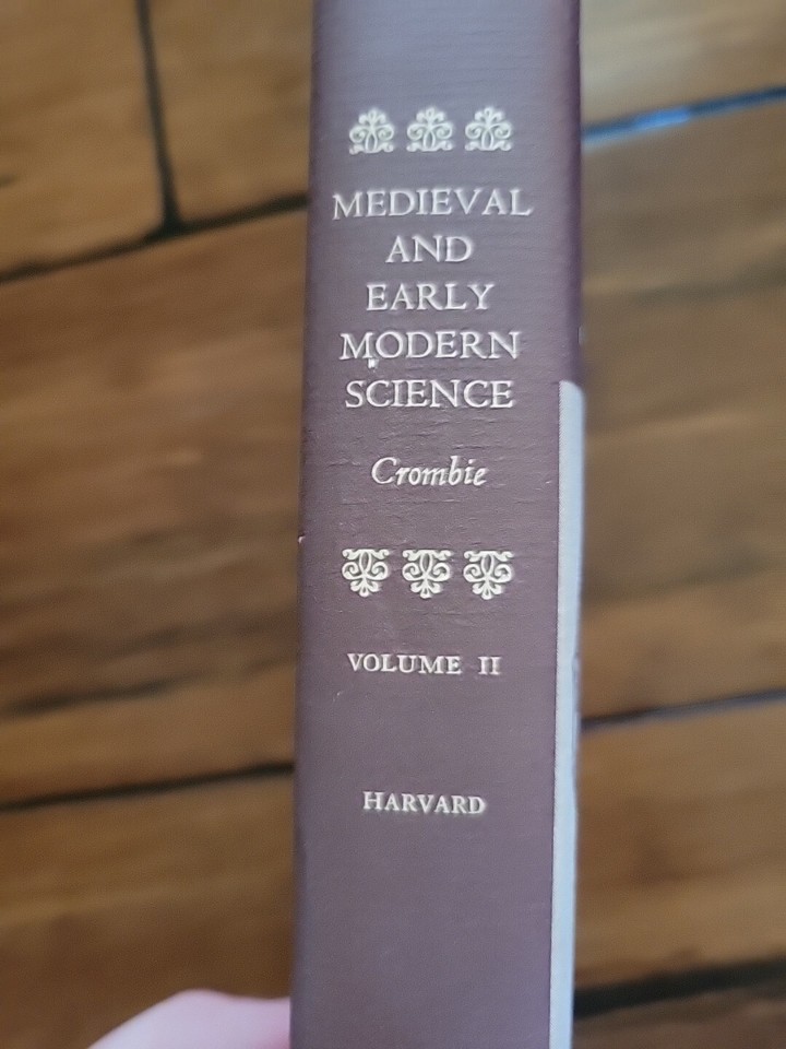 Medieval and Early Modern Science Vol 2 A C Crombie hardcover vintage ...