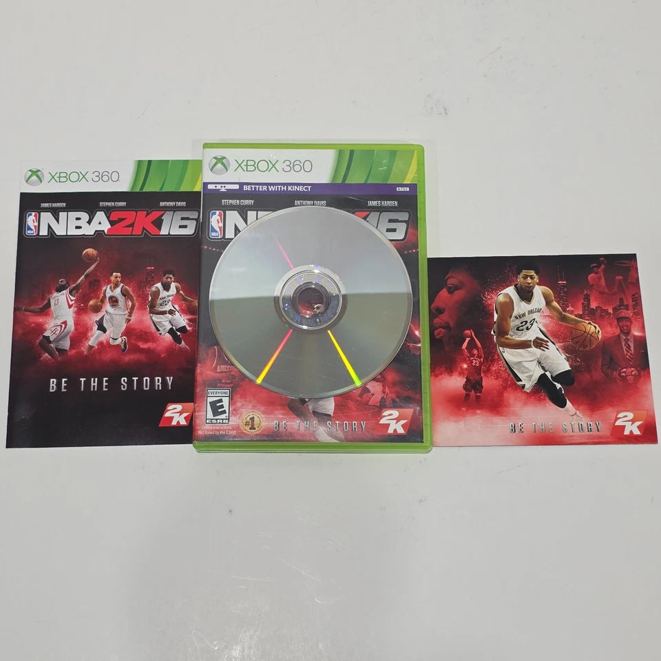 NBA 2K16 (Microsoft Xbox 360, 2015) w/Manual James Harden Cover Tested Working - Image 4 of 4